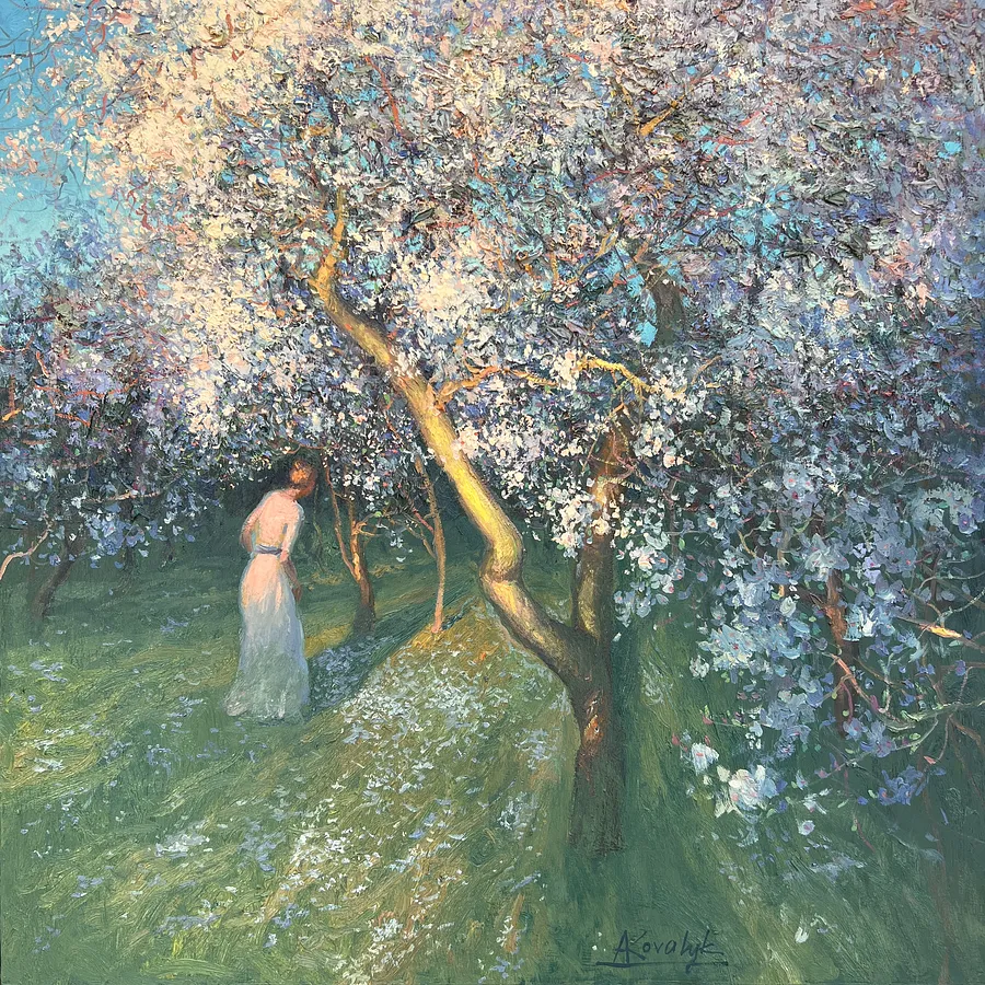 Image de The Quiet Awakening par Andrii Kovalyk, taille : 70x70 cm , médium Original Artworks , faisant partie de la série Landscapes Around the World , au prix de €2500