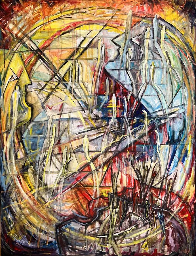 Image of Remembered Souls by IMARY, size: 130 × 100, made of canvas, oil, Painting medium, part of the Metanoia series, priced at €15000