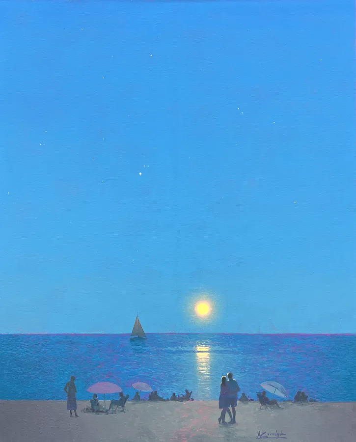 Immagine di Romantic Evening di Andrii Kovalyk, dimensioni: 100x81 cm , medium: Original Artworks , serie: Sold, prezzo: €2500