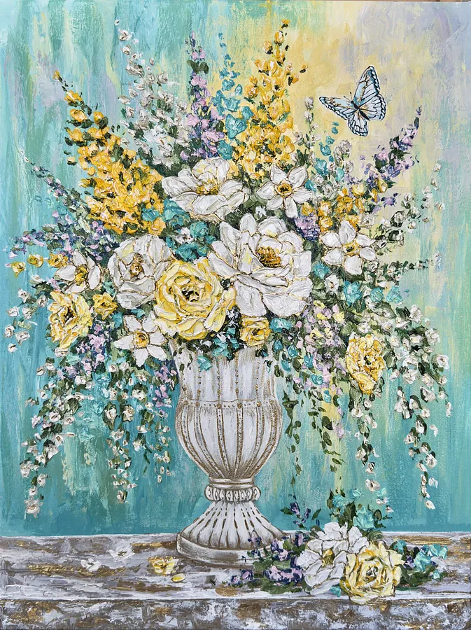 Immagine di Serenity di Elena Adele Dmitrenko, dimensioni: 61 x 46 cm, materiali: acrilico a impasto su tela, medium: Painting, serie: Magic Garden, prezzo: $1280