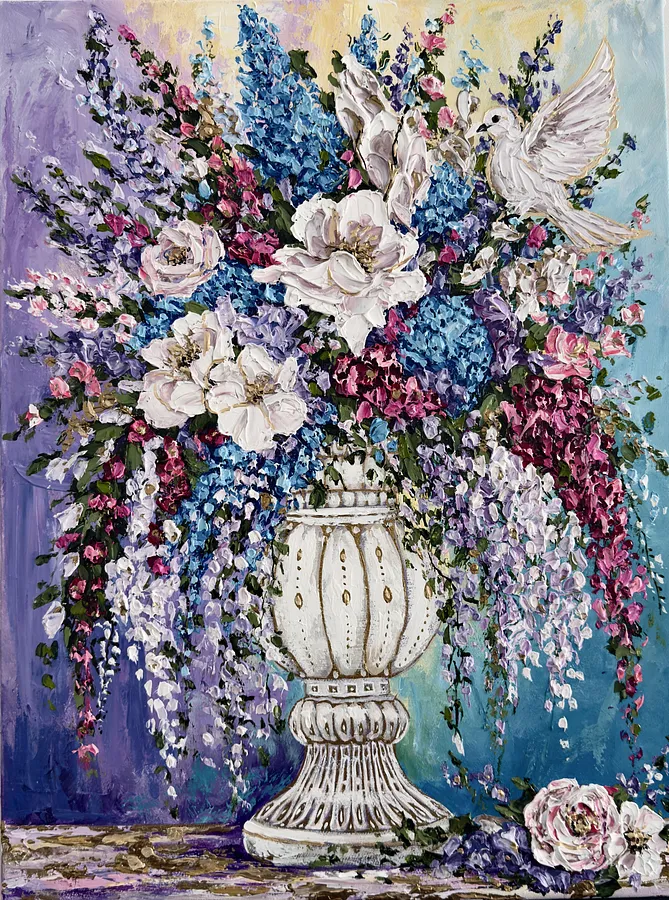 Immagine di Blossomming di Elena Adele Dmitrenko, dimensioni: 61 x 46 cm, medium: Painting, serie: Magic Garden, prezzo: $1280