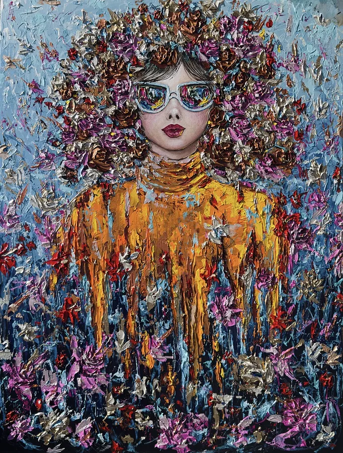 Immagine di Majesty of Autumn Youth di Elena Adele Dmitrenko, dimensioni: 48 x 36 in, medium: Painting, serie: Majestic Lady's, prezzo: $5200