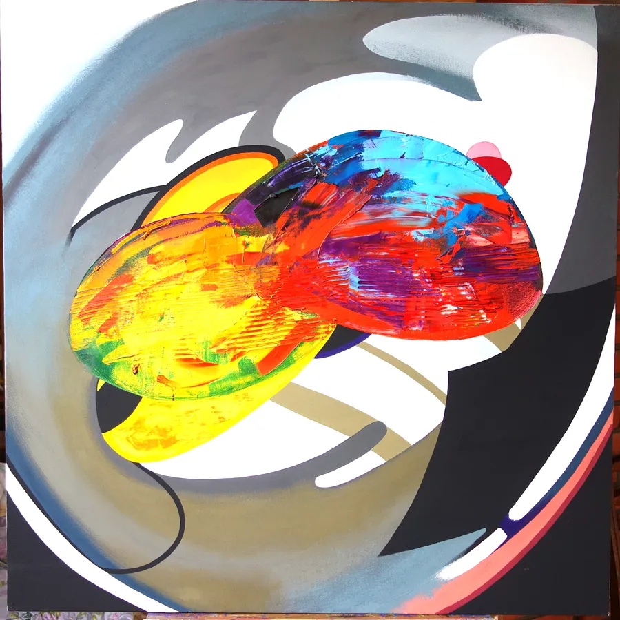 Immagine di Primary Movement IV — "Prima Motus" Series di Maryan Besaga, dimensioni: 100x100 cm, materiali: mixed media on canvas, medium: Painting, città: Ukraine, serie: PRIMA MOTUS , prezzo: ₴3000