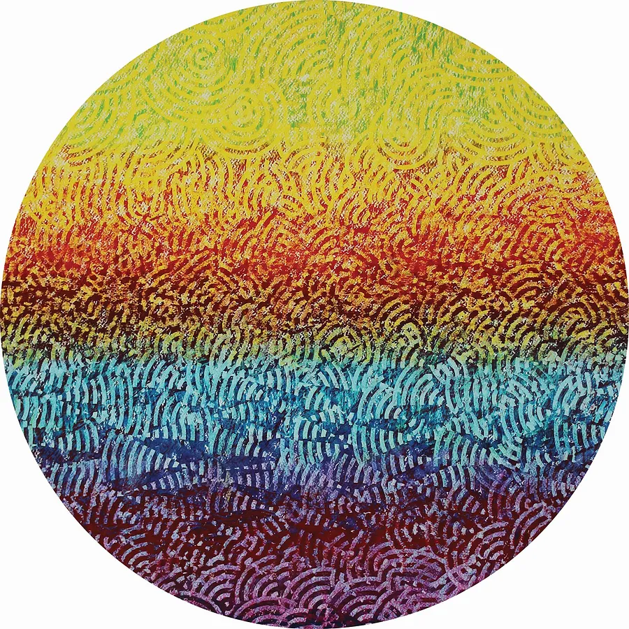Immagine di Cosmology 2 — "Presence" Series di Maryan Besaga, dimensioni: 70 х70 см, materiali: pastel, paper, medium: Graphics, città: Ukraine, serie: PRESENCE, prezzo: $3500