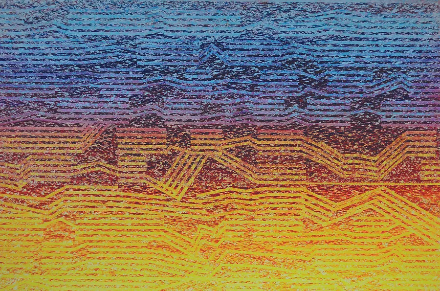 Immagine di Cosmology 12 — "Presence" Series di Maryan Besaga, dimensioni: 100х70 cm, materiali: pastel, paper, medium: Graphics, città: Ukraine, serie: PRESENCE, prezzo: $2500