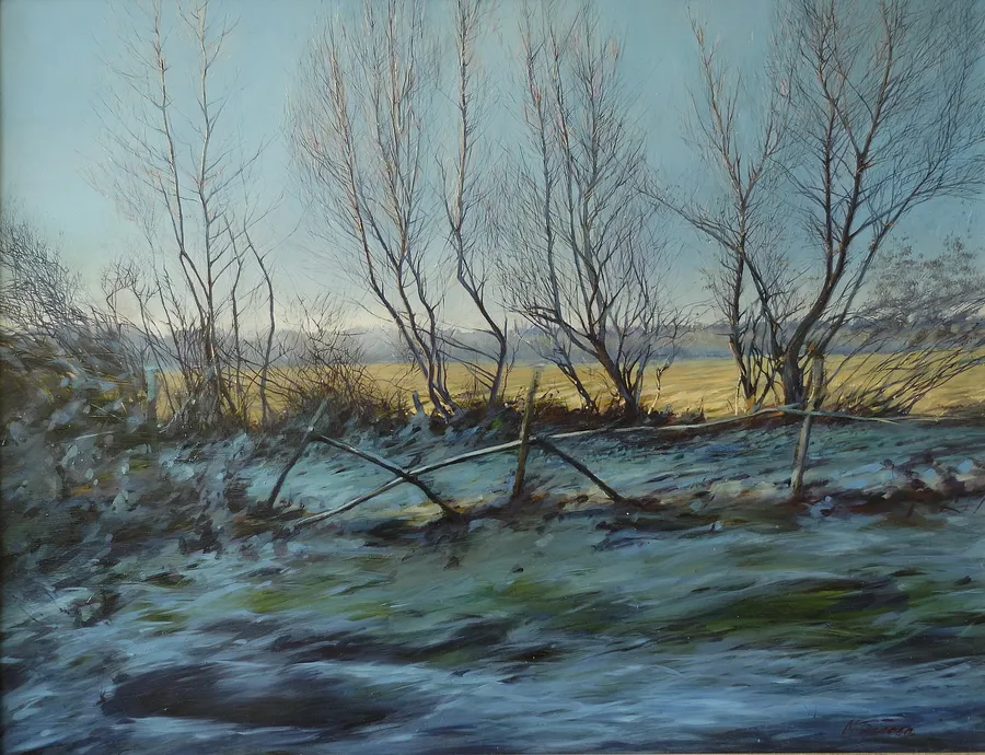 Immagine di First Frosts. "Impressions" Series. di Maryan Besaga, dimensioni: 65Х85 cm, materiali: oil on canvas, medium: Painting, città: Ukraine, serie: IMPRESSIONS, prezzo: $4000