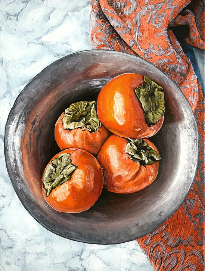 Immagine di Still life with Persimmon di Elena Adele Dmitrenko, serie: Still Life