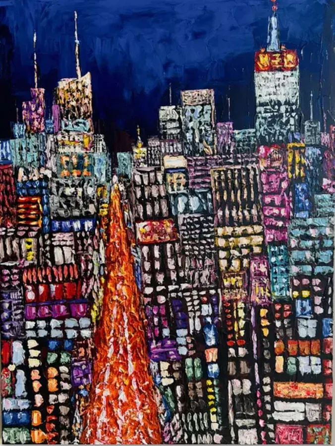 Immagine di New York, New York di Elena Adele Dmitrenko, dimensioni: 36 x 48 in, medium: Painting, prezzo: $4200