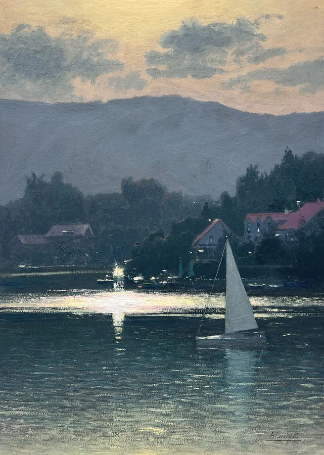 Immagine di Golden Silence di Andrii Kovalyk, dimensioni: 70x50 cm , medium: Original Artworks , serie: Landscapes Around the World , prezzo: €550