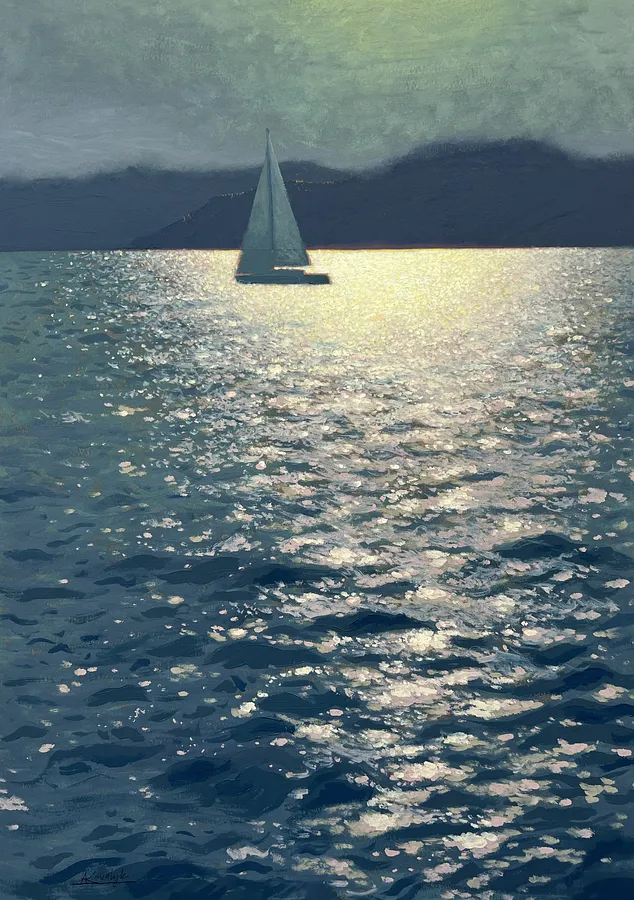 Imagen de Whisper of Summer de Andrii Kovalyk, tamaño: 70x50 cm , hecho de Oil on paper, medio Original Artworks , parte de la serie Sold