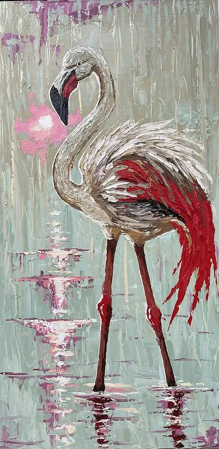 Immagine di Green Flamingo di Elena Adele Dmitrenko, serie: Florida Style