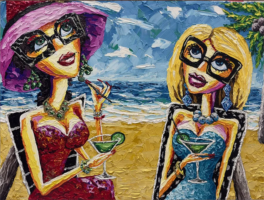 Immagine di Coctails & Sunshine di Elena Adele Dmitrenko, dimensioni: 76 x 102 cm, serie: Florida Style, prezzo: €2400