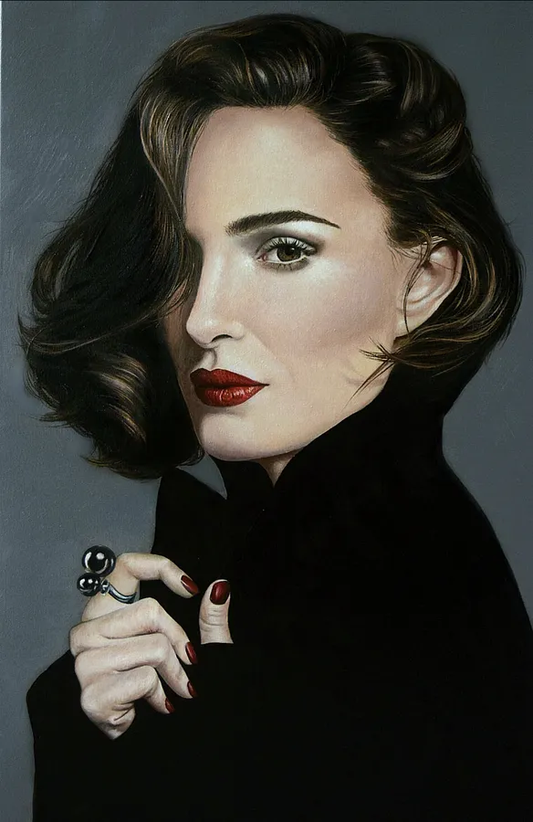 Immagine di Natalie Portman di Elena Adele Dmitrenko, dimensioni: 80 x 50 cm / 32 x 20 inches, serie: Portrait's, prezzo: $2800