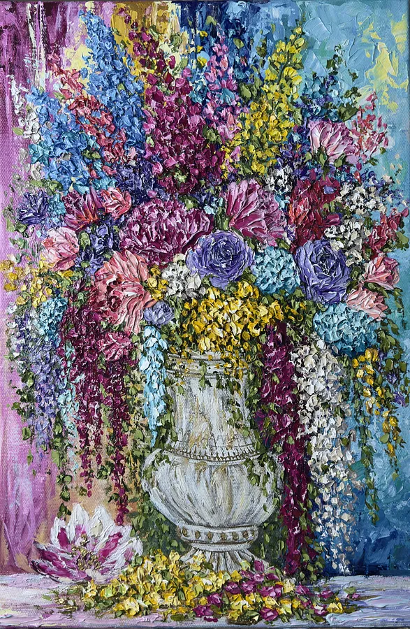 Immagine di Happiness di Elena Adele Dmitrenko, dimensioni: 60 x 40 cm, medium: Painting, serie: Magic Garden, prezzo: $1280