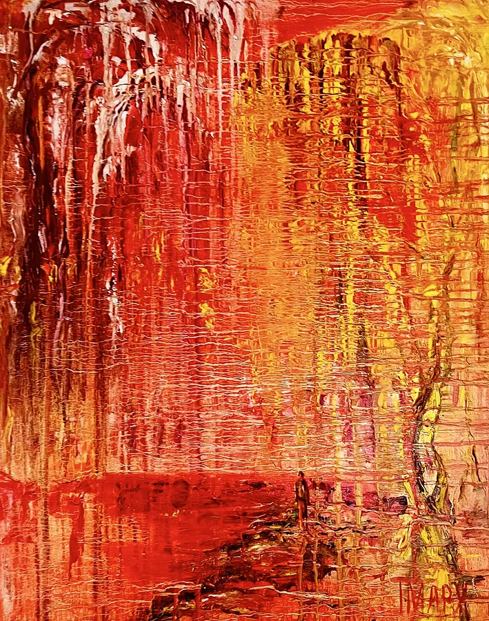 Obraz Helpless autorstwa IMARY, rozmiar: 100 × 70 , wykonany z Canvas, oil, acrylic, texture paste, medium Painting, cena: Cena na zapytanie