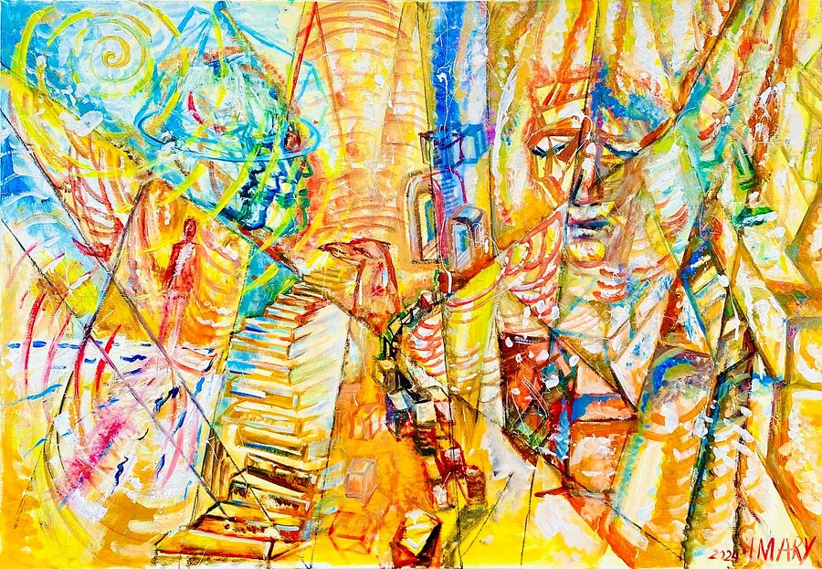 Obraz Transformation autorstwa IMARY, rozmiar: 90 × 130 , wykonany z canvas, oil, medium Painting, cena: €5900