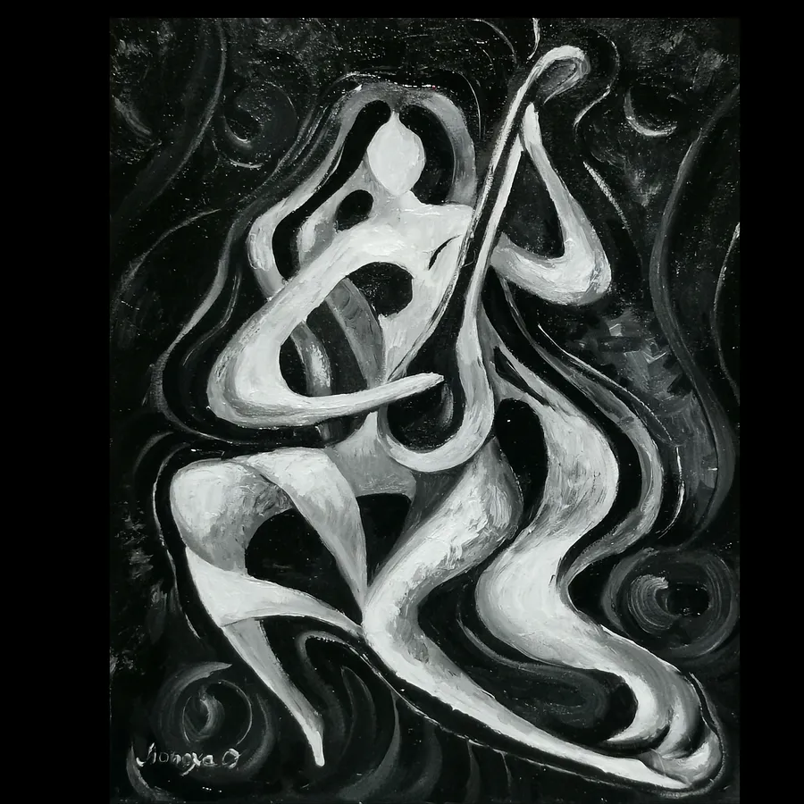 Image of Harmony of the Flow 1 by Oksana Lopokha, size: 30х40, made of Oil on canvas, Painting medium, from Ukraine, part of the Ритм і рух series, priced at $350