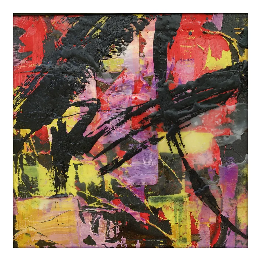Bild von 01.10 — "Diaries / Signs of the Times / Series von Maryan Besaga, Größe: 40 Х40 см, hergestellt aus acrylic, oil, enamel, wax, metal, Painting Medium, aus Ukraine, Teil der Diaries / Signs of Time Serie, zum Preis von €1500