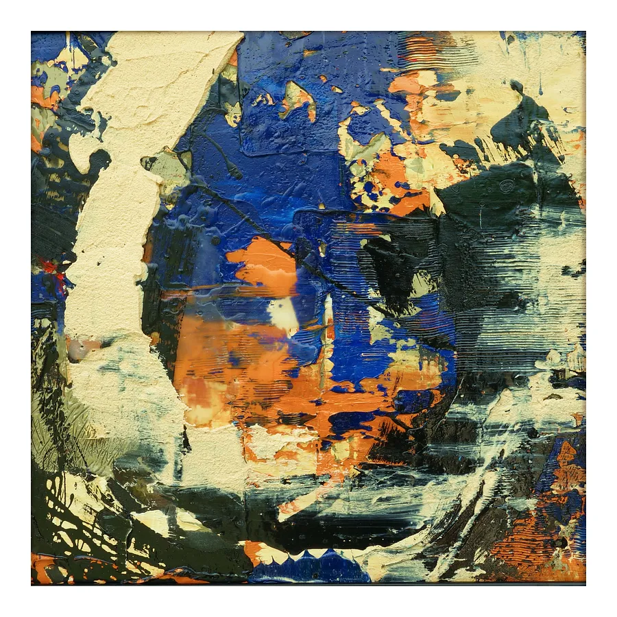 Immagine di 04.10 — Episode IV: Changes / Diaries / Signs of the Times / series di Maryan Besaga, dimensioni: 40 Х40 см, materiali: acrylic, oil, enamel, wax, metal, medium: Painting, città: Ukraine, serie: Diaries / Signs of Time, prezzo: €1500