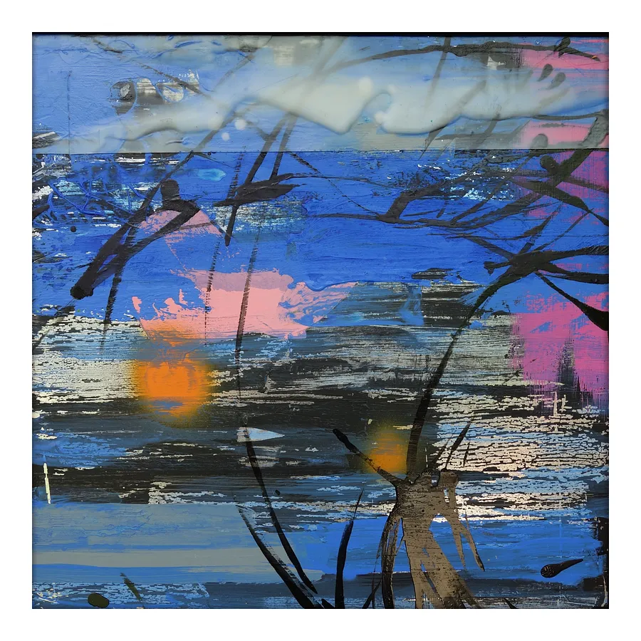 Immagine di 03.08 Diaries / Signs of the Times" Series di Maryan Besaga, dimensioni: 40 Х40 см, materiali: mixed media on metal, medium: Painting, città: Ukraine, serie: Diaries / Signs of Time, prezzo: €1500