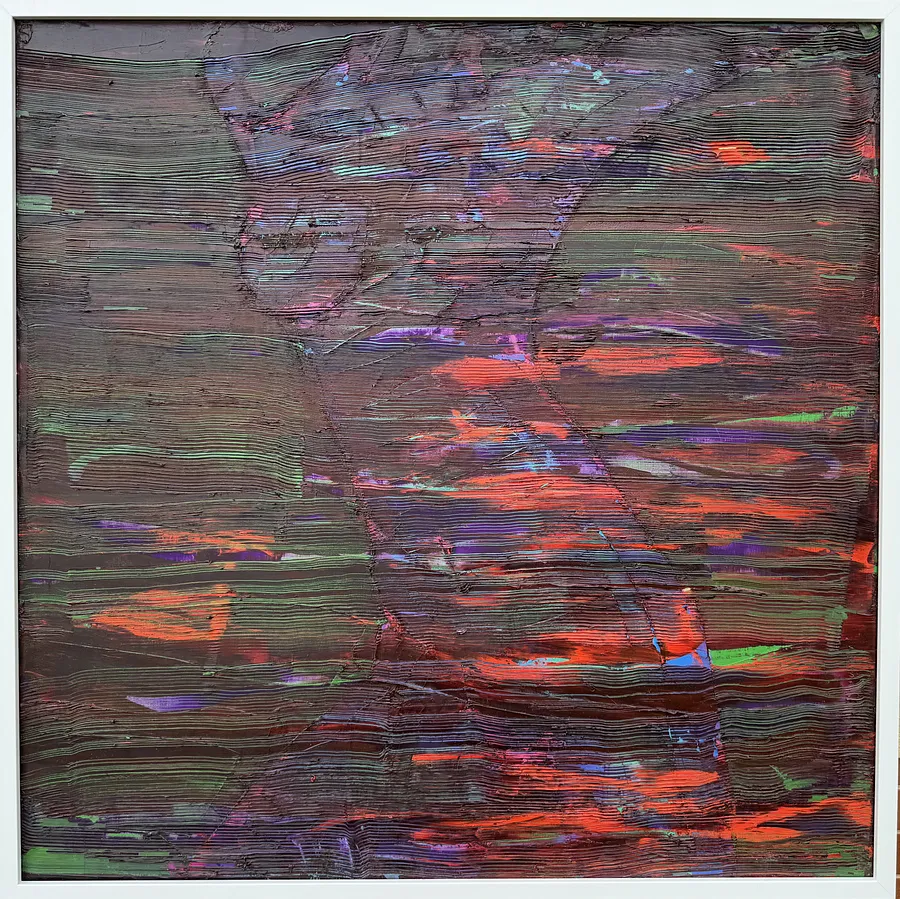 Image of Insomnia IX — "Insomnia" Series by Maryan Besaga, size: 90 Х 90 см, made of oil on canvas, Painting medium, from Ukraine, part of the INSOMNIA series, priced at $2000