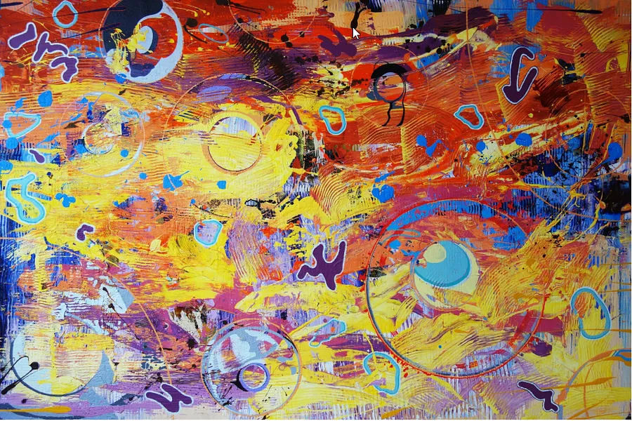 Bild von Origo / The Beginning  – Episode 02 :"Prima Motus" Series von Maryan Besaga, Größe: 80ї140 см, hergestellt aus acrylic on canvas, Painting Medium, aus Ukraine, Teil der PRIMA MOTUS  Serie