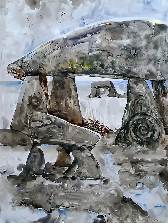 Image de Untitled par Євгенія Петренко, taille : 65 х 50, médium Графіка, faisant partie de la série Ink-ink & watercolor, au prix de $250