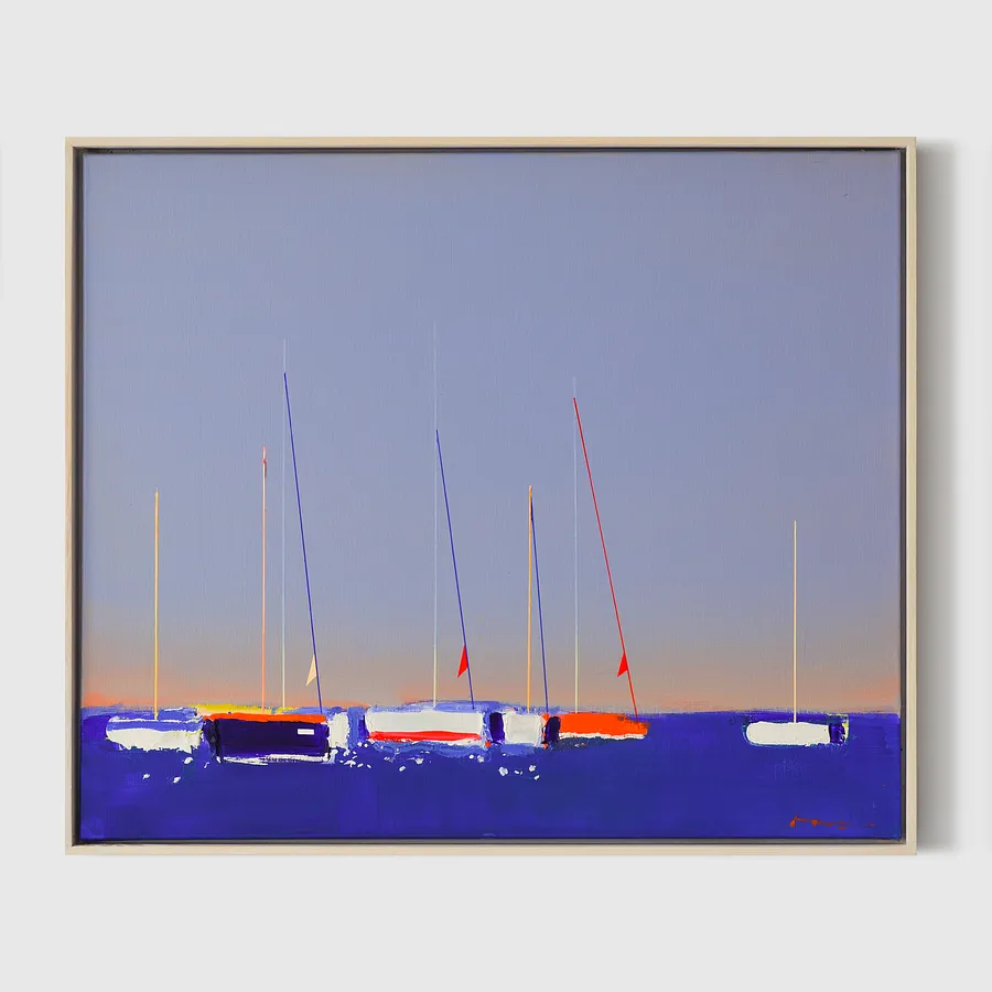 Image of After the Regatta by Igor Nekraga, size: 50x60, made of Acrylic on canvas, Painting medium, from Ukraine, part of the Acrylics series, priced at $650