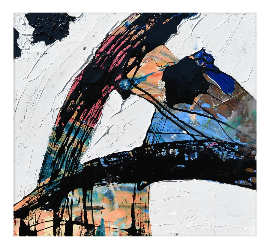 Bild von 02.04 — Diaries / Signs of the Times/ Series von Maryan Besaga, Größe: 40 Х40 см, hergestellt aus mixed media on metal, Painting Medium, aus Poland, Teil der Diaries / Signs of Time Serie, zum Preis von €1500