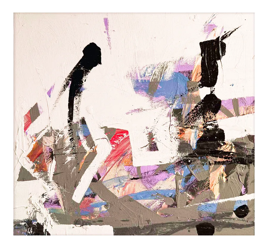 Obraz 03.09  Diaries / Signs of the Times/ Series autorstwa Maryan Besaga, rozmiar: 40 Х40 см, wykonany z mixed media on metal, medium Painting, z Ukraine, część serii Diaries / Signs of Time, cena: €1500