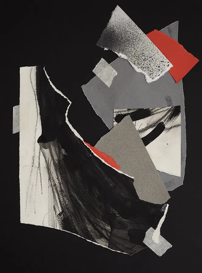 Imagen de Afterimages: 001 de Maryna Karapetian, tamaño: 30 x 40 cm, hecho de charcoal, acrylics, watercolours, paper, medio Collage, de Barcelona, parte de la serie Afterimages, con un precio de €80