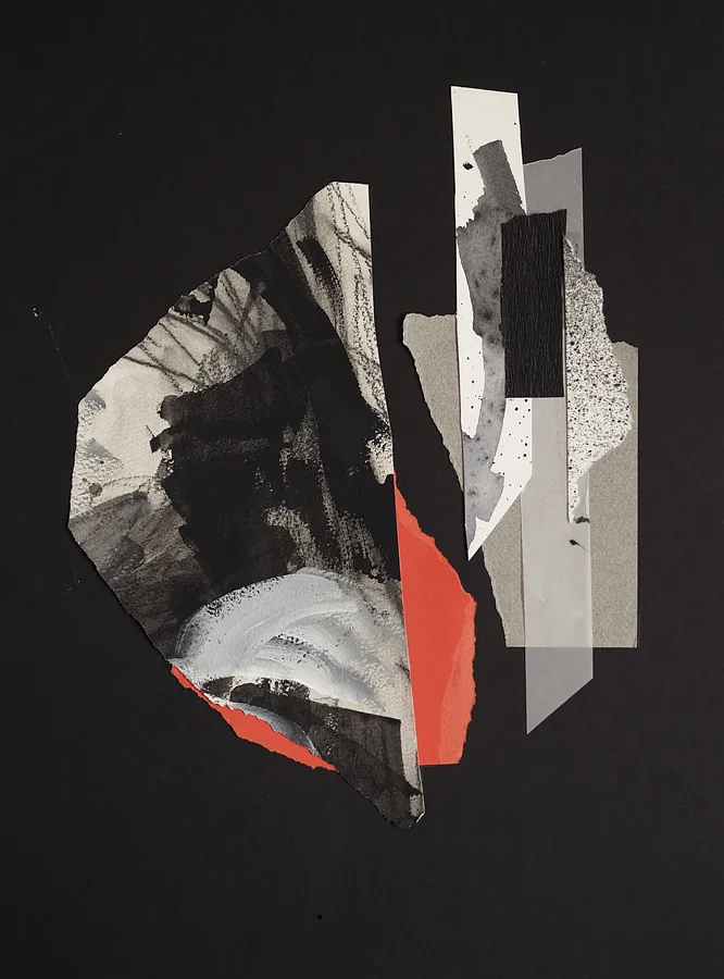 Imagen de Afterimages: 002 de Maryna Karapetian, tamaño: 30 x 40 cm, hecho de charcoal, acrylics, watercolours, paper, medio Collage, de Barcelona, parte de la serie Afterimages, con un precio de €80