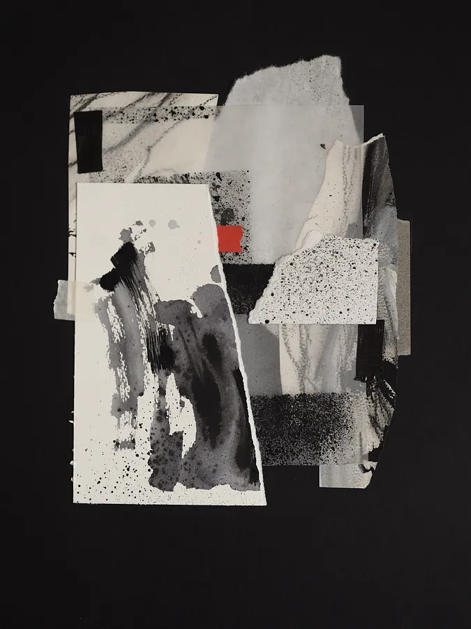 Imagen de Afterimages: 006 de Maryna Karapetian, tamaño: 30 x 40 cm, hecho de charcoal, watercolours, acrylics, paper, medio Collage, de Barcelona, parte de la serie Afterimages, con un precio de €80