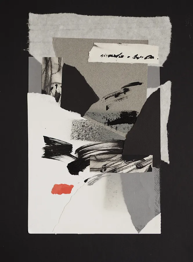 Imagen de Afterimages: 007 de Maryna Karapetian, tamaño: 30 x 40 cm, hecho de charcoal, acrylics, paper, medio Collage, de Barcelona, parte de la serie Afterimages, con un precio de €80