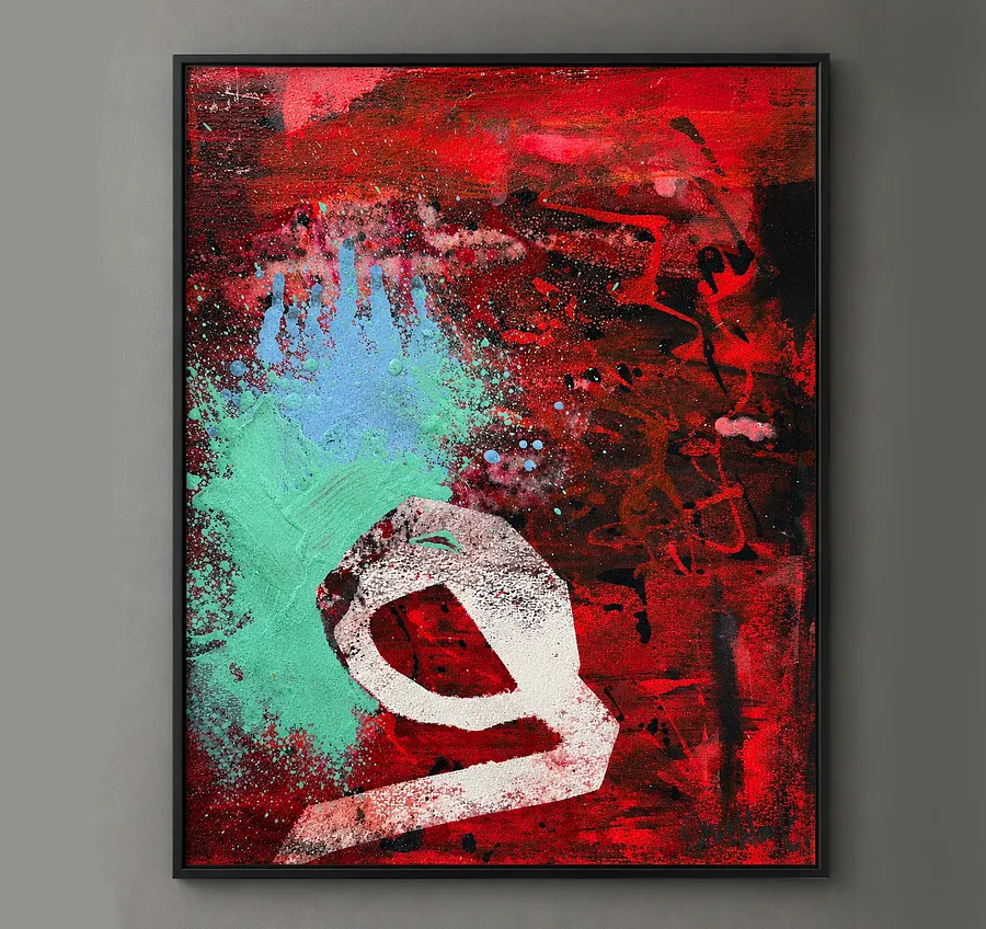 Immagine di Багряна іскра di Kateryna Onyshko, dimensioni: 44 x 36 cm, materiali: акрил, папір, medium: Живопис, città: Київ, Україна, prezzo: $200