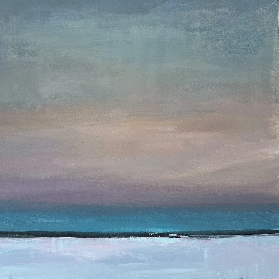 Image of North by Elena Goyeva, size: 50x50 cm, made of Acrylic, Canvas, Painting medium, part of the Landscape series