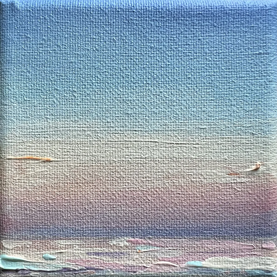 Imagen de Evening Haze de Elena Goyeva, tamaño: 10x10 cm, hecho de Acrylic, Canvas, medio Painting, parte de la serie Miniatures