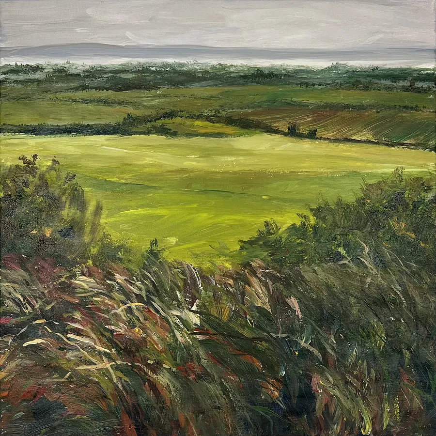 Imagen de Green Landscape de Elena Goyeva, tamaño: 50х50cm, hecho de acrylic, canvas, medio Painting, parte de la serie Landscape