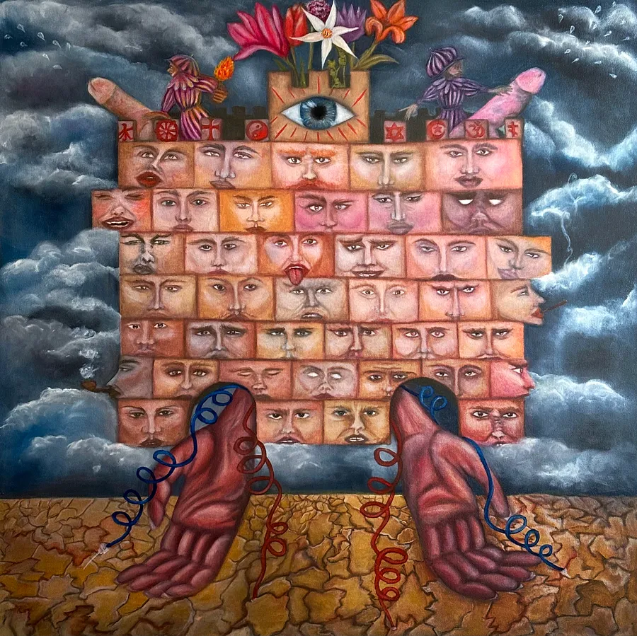 Immagine di Society di Stanislava Romanova, dimensioni: 100x100cm, materiali: oil + canvas, medium: Painting, città: Odesa, Ukraine, prezzo: $1000 (≈ 45.239 грн)