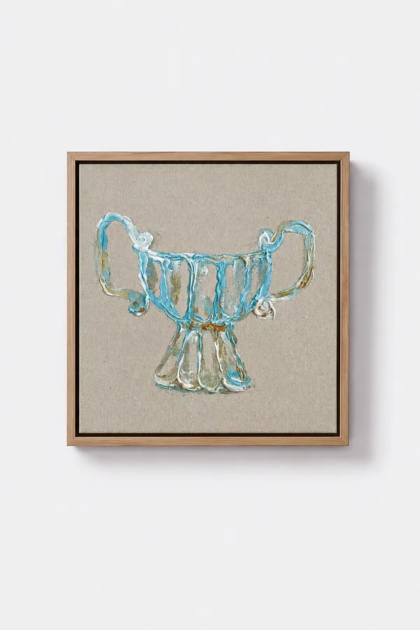 Imagen de The Cup of Glory de Anna Shkinder, tamaño: 30x30 cm, hecho de Acrylic on raw canvas, medio Vessels, de Lutsk, parte de la serie Vessels, con un precio de $180