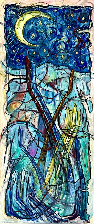 Obraz “One Day, Everything Changed” autorstwa IMARY, rozmiar: 140 × 60, wykonany z canvas, oil, medium Painting, cena: €1900