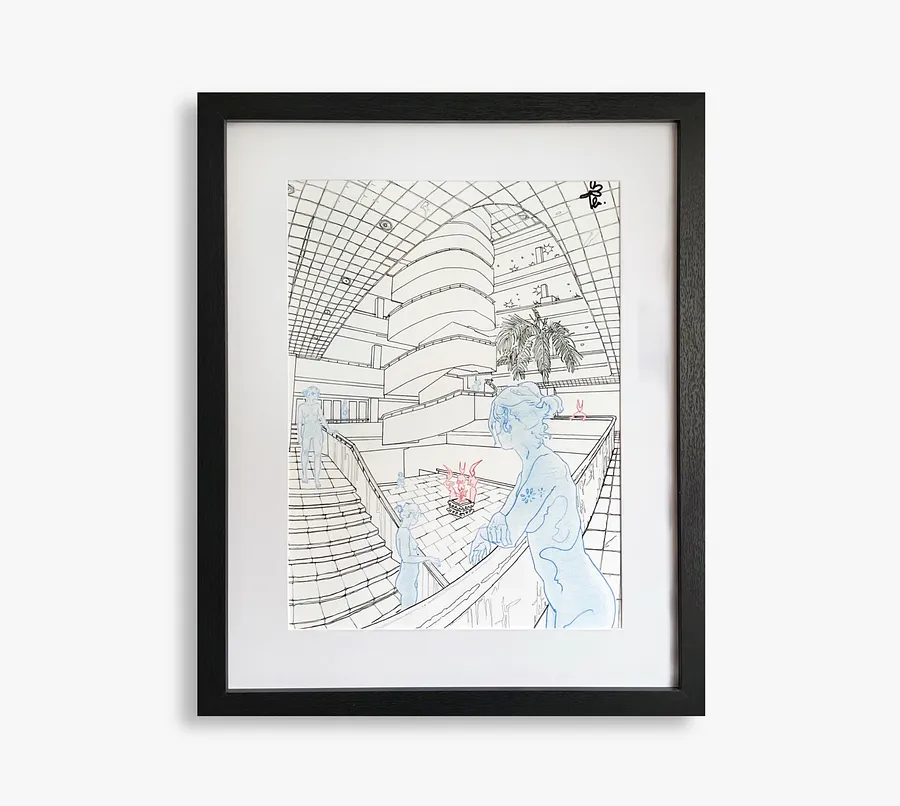 Зображення "Наглядач" від Margo Vovchok, розмір: 40 х 50 cm, матеріали: ink, pencil on paper, медіум: Графіка, серія: Труднощі Перекладу