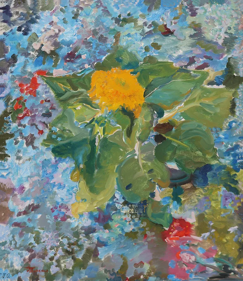 Зображення "O Tytenko Sunflower" від Оксана Титенко , розмір: 70x60, матеріали: oil on canvas