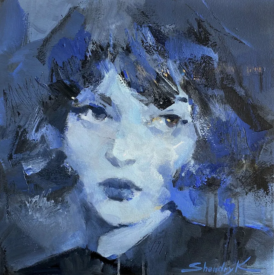 Imagen de Within the Blue de Tetiana Shendryk, tamaño: 40 × 40 cm, hecho de acrylic on canvas, medio Painting, con un precio de $300