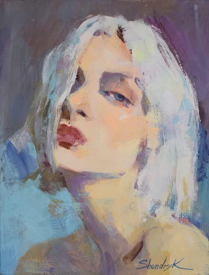 Obraz  Blue Reverie autorstwa Tetiana Shendryk, rozmiar: 30 × 40 cm, wykonany z acrylic on canvas, medium Painting