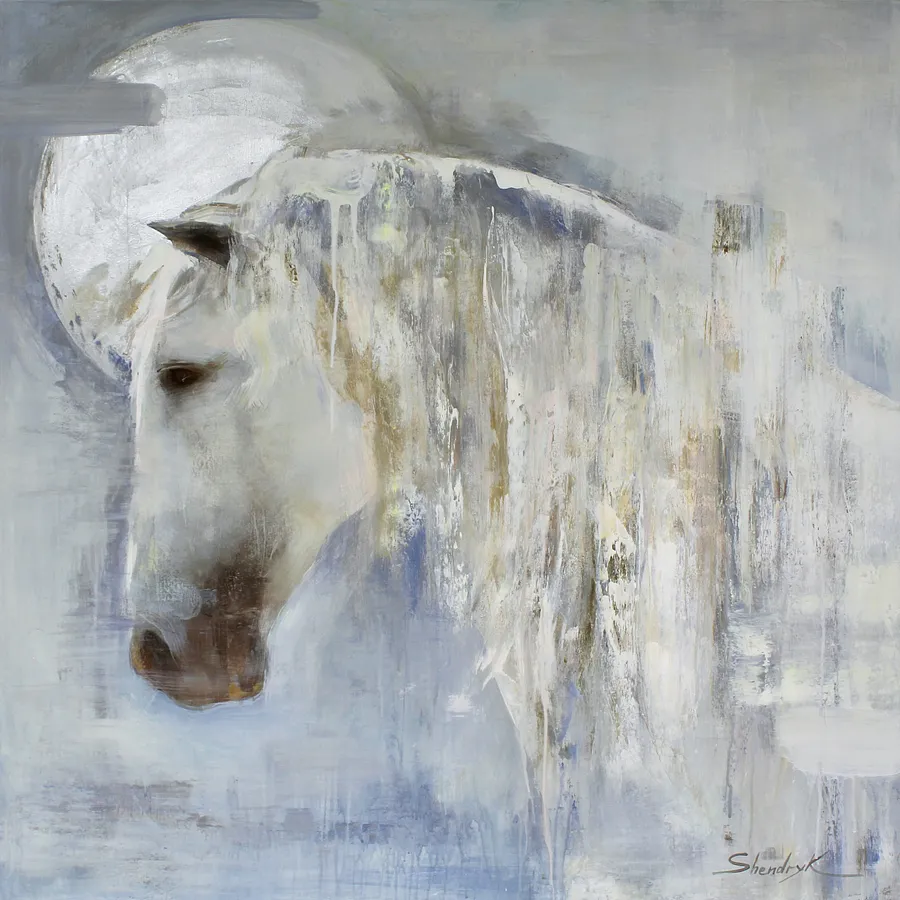 Obraz Silver Grace autorstwa Tetiana Shendryk, rozmiar: 100 x 100 cm, wykonany z acrylic on canvas, medium Painting, z Paris, cena: Cena na zapytanie