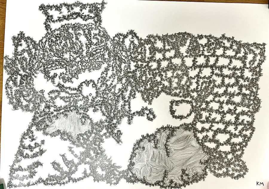 Immagine di «Русалонька» di Кіра Микитенко, dimensioni: Парір 59, 4 x 84, 1 см, materiali: Олівець, medium: Графіка, città: Україна , prezzo: Prezzo su richiesta
