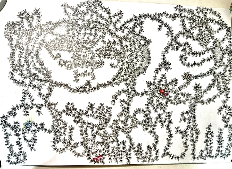 Image of Thorn-circular. Body-bloomed. Tenderly sprouting. by Kira Mykytenko, size: Peper 42 x 59 ,4 см, made of Pencil, Graphics medium, from Ukraine, priced at Price on request