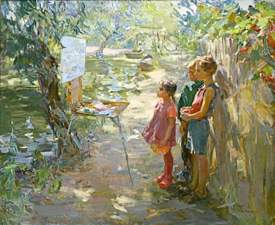 Immagine di "In Vylkove", 2009, oil on canvas, 145 × 176 cm di Оксана Титенко , medium: Painting 