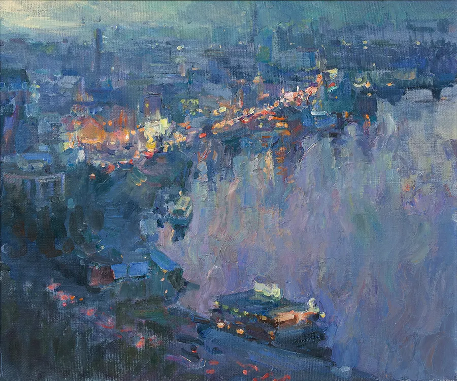 Immagine di "Kyiv" 2020, oil on canvas, 80х94 cm di Оксана Титенко , dimensioni: 80х94 cm, medium: Painting 